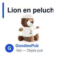 Lion en peluche personnalisable avec logo - Chase - Miniature 1