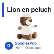 Lion en peluche personnalisable avec logo - Chase - Miniature 2