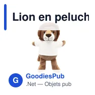 Lion en peluche personnalisable avec logo - Chase - Miniature 4