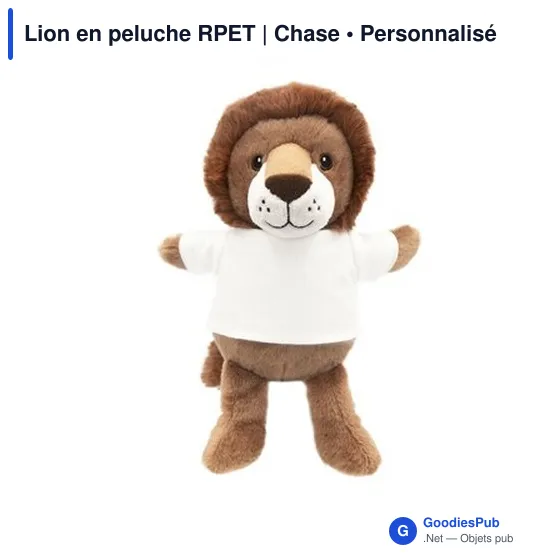 Lion en peluche personnalisable avec logo - Chase - Image 4