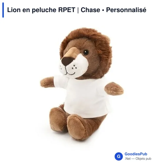 Lion en peluche personnalisable avec logo - Chase - Image 5