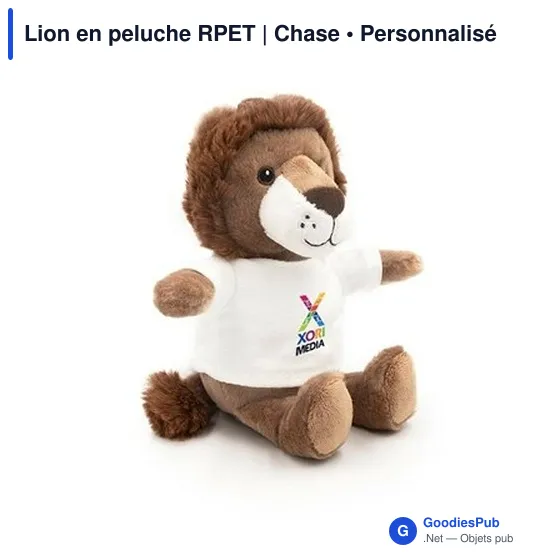 Lion en peluche personnalisable avec logo - Chase - Image 9