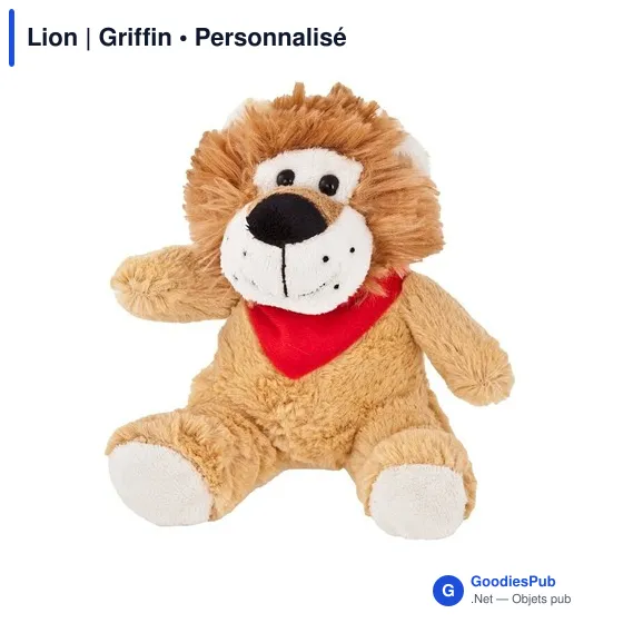 Peluche Lion personnalisable avec logo - Griffin - Image 1