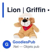 Peluche Lion personnalisable avec logo - Griffin - Miniature 2
