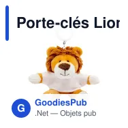 Porte-clés Lion personnalisable avec logo - Rex - Miniature 2