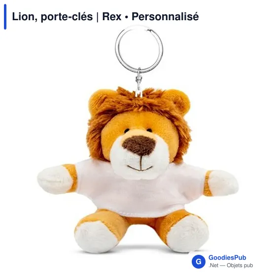 Porte-clés Lion personnalisable avec logo - Rex - Image 2