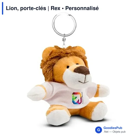 Porte-clés Lion personnalisable avec logo - Rex - Image 6