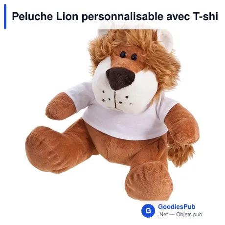 Peluche Lion personnalisable avec T-shirt pour logo - Richard K