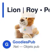 Peluche Lion personnalisable avec T-shirt pour logo - Roy - Miniature 4