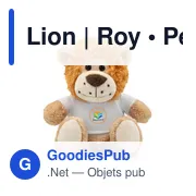 Peluche Lion personnalisable avec T-shirt pour logo - Roy - Miniature 5