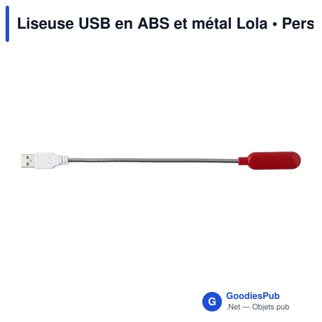 Liseuse USB en ABS et métal Lola