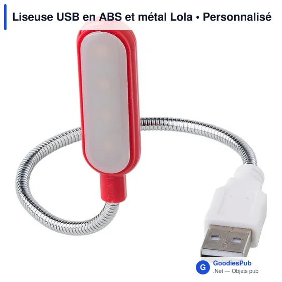 Liseuse USB en ABS et métal Lola - Image 2
