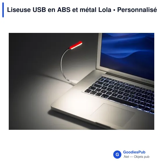 Liseuse USB en ABS et métal Lola - Image 5