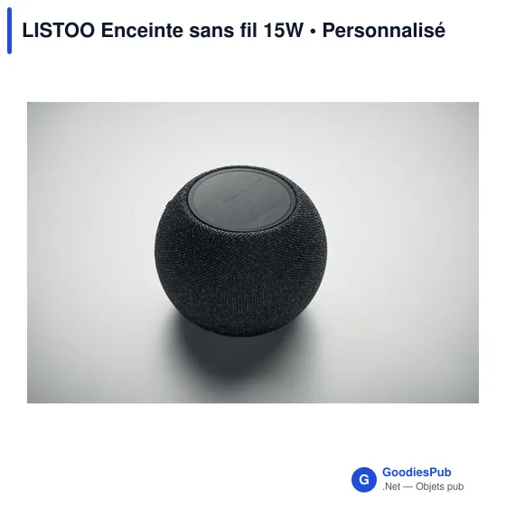 Enceinte sans fil personnalisable LISTOO avec logo - Image 3