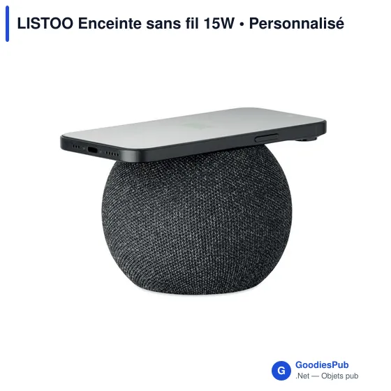 Enceinte sans fil personnalisable LISTOO avec logo - Image 8