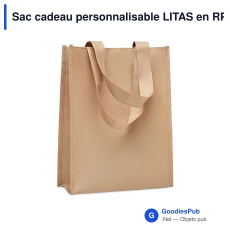 Sac cadeau personnalisable LITAS en RPET avec logo