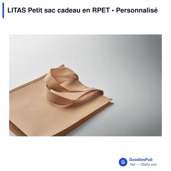 Sac cadeau personnalisable LITAS en RPET avec logo - Image 2