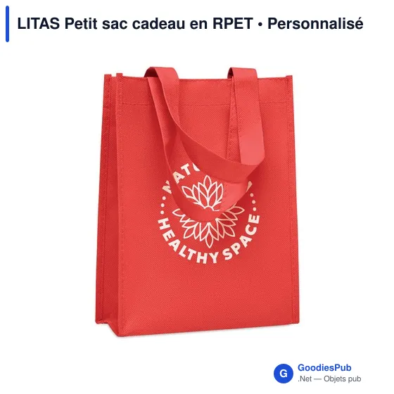 Sac cadeau personnalisable LITAS en RPET avec logo - Image 11
