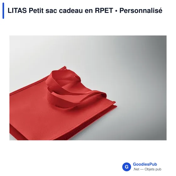 Sac cadeau personnalisable LITAS en RPET avec logo - Image 12