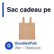 Sac cadeau personnalisable LITAS en RPET avec logo - Miniature 3