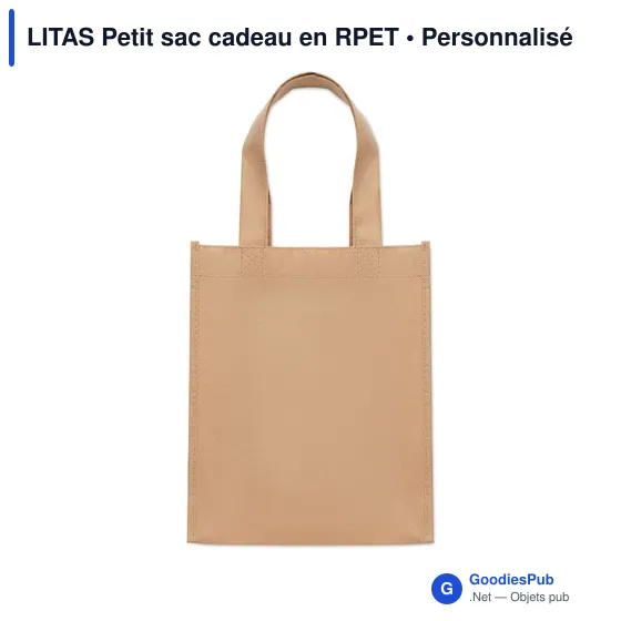 Sac cadeau personnalisable LITAS en RPET avec logo - Image 3