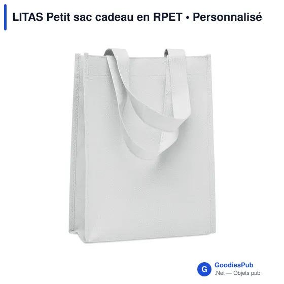 Sac cadeau personnalisable LITAS en RPET avec logo - Image 4