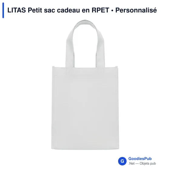 Sac cadeau personnalisable LITAS en RPET avec logo - Image 6