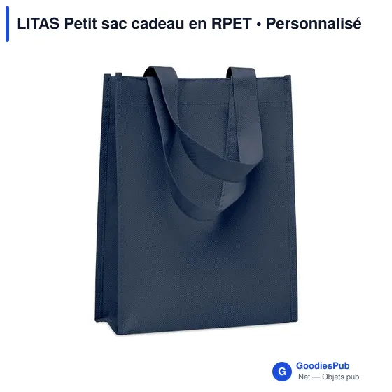Sac cadeau personnalisable LITAS en RPET avec logo - Image 7