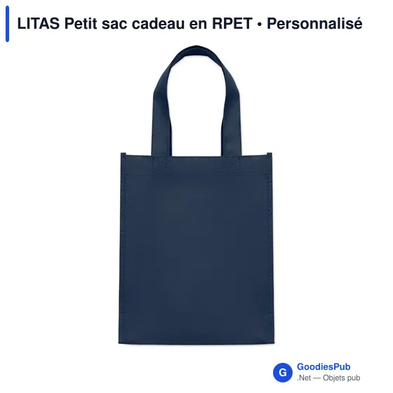 Sac cadeau personnalisable LITAS en RPET avec logo - Image 9