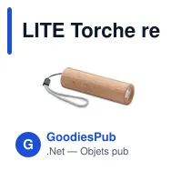 LITE Torche rechargeable en bois - Miniature 1