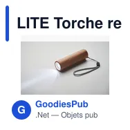 LITE Torche rechargeable en bois - Miniature 7