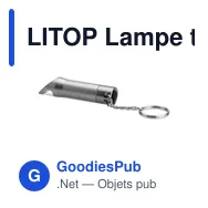 LITOP Lampe torche porte-clés en mét - Miniature 3