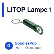 LITOP Lampe torche porte-clés en mét - Miniature 5