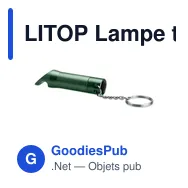 LITOP Lampe torche porte-clés en mét - Miniature 6