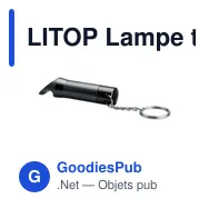 LITOP Lampe torche porte-clés en mét - Miniature 10