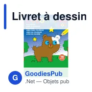 Livret à dessin personnalisable A5 avec logo - Constanze - Miniature 1