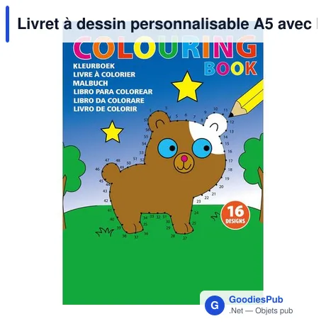 Livret à dessin personnalisable A5 avec logo - Constanze