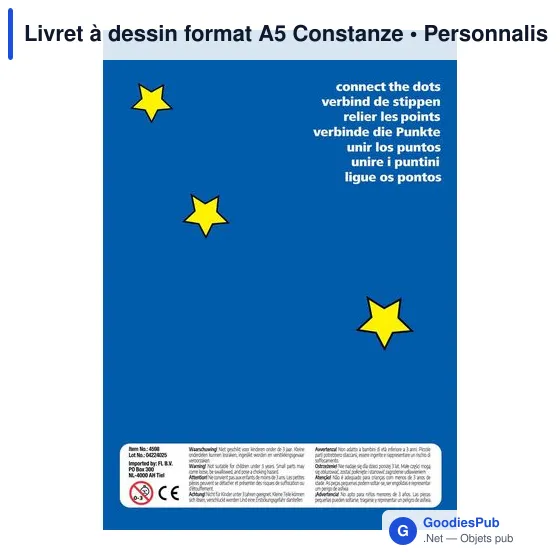 Livret à dessin personnalisable A5 avec logo - Constanze - Image 2
