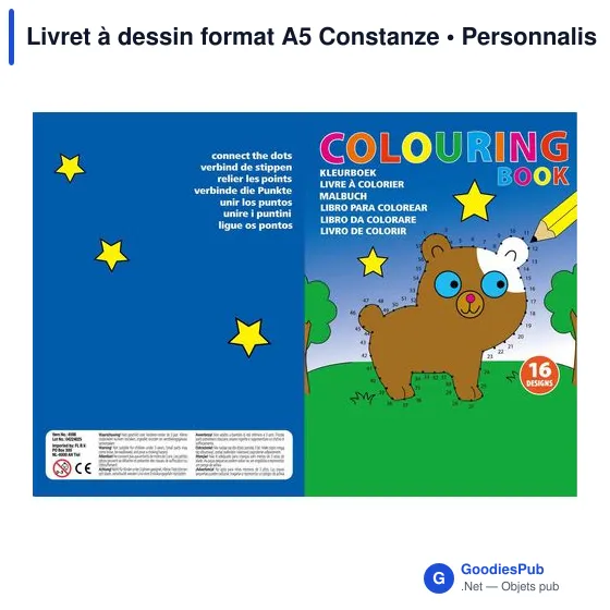 Livret à dessin personnalisable A5 avec logo - Constanze - Image 3