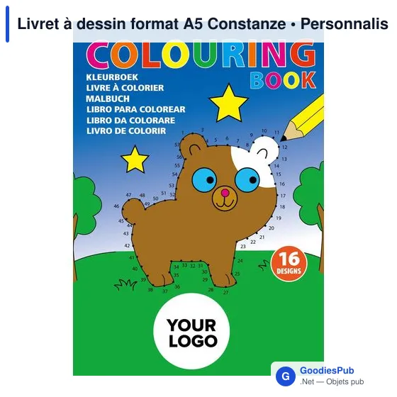 Livret à dessin personnalisable A5 avec logo - Constanze - Image 4