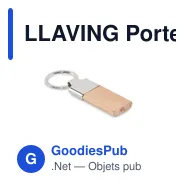 LLAVING Porte-clés en hévéa - Miniature 1