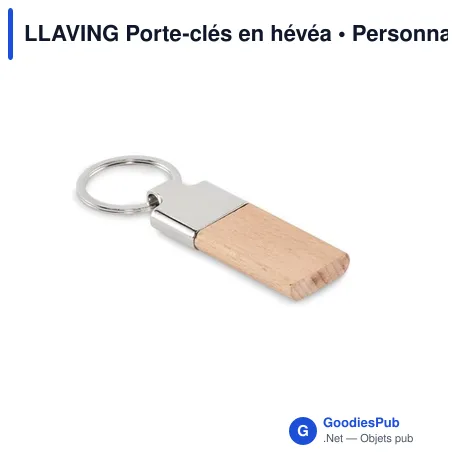 LLAVING Porte-clés en hévéa