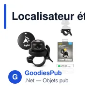 Localisateur étanche personnalisable avec sonnette de vélo et logo - Aqiila Tagbird - Miniature 1