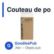 Couteau de poche personnalisable Lock-It avec logo - Miniature 1