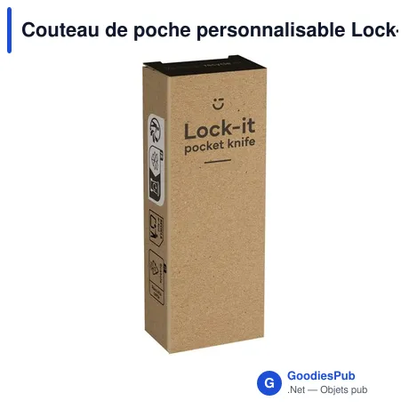 Couteau de poche personnalisable Lock-It avec logo