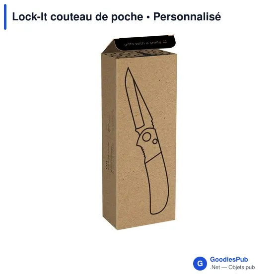 Couteau de poche personnalisable Lock-It avec logo - Image 2
