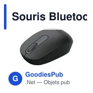 Souris Bluetooth personnalisable Logitech M196 avec logo - Miniature 2