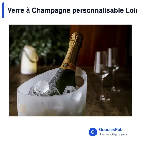 Verre à Champagne personnalisable Loire 230 ml avec logo