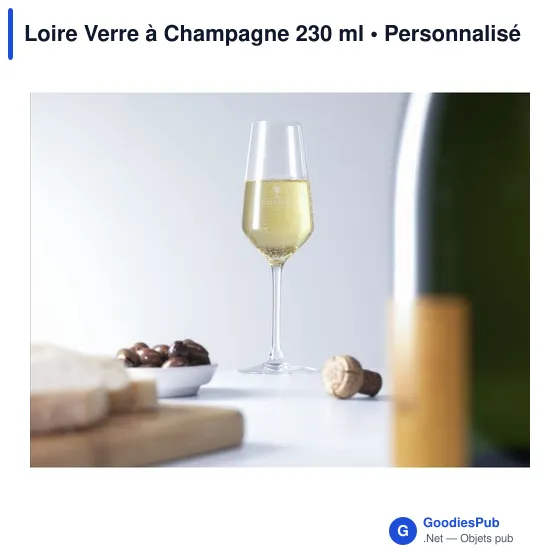 Verre à Champagne personnalisable Loire 230 ml avec logo - Image 4