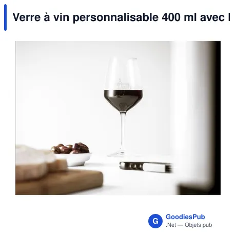 Verre à vin personnalisable 400 ml avec logo - Loire